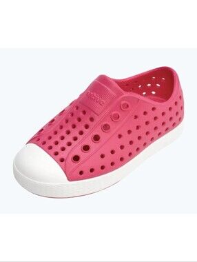 Native Jefferson Shoes - Hollywood Pink/Shell White Baby C7